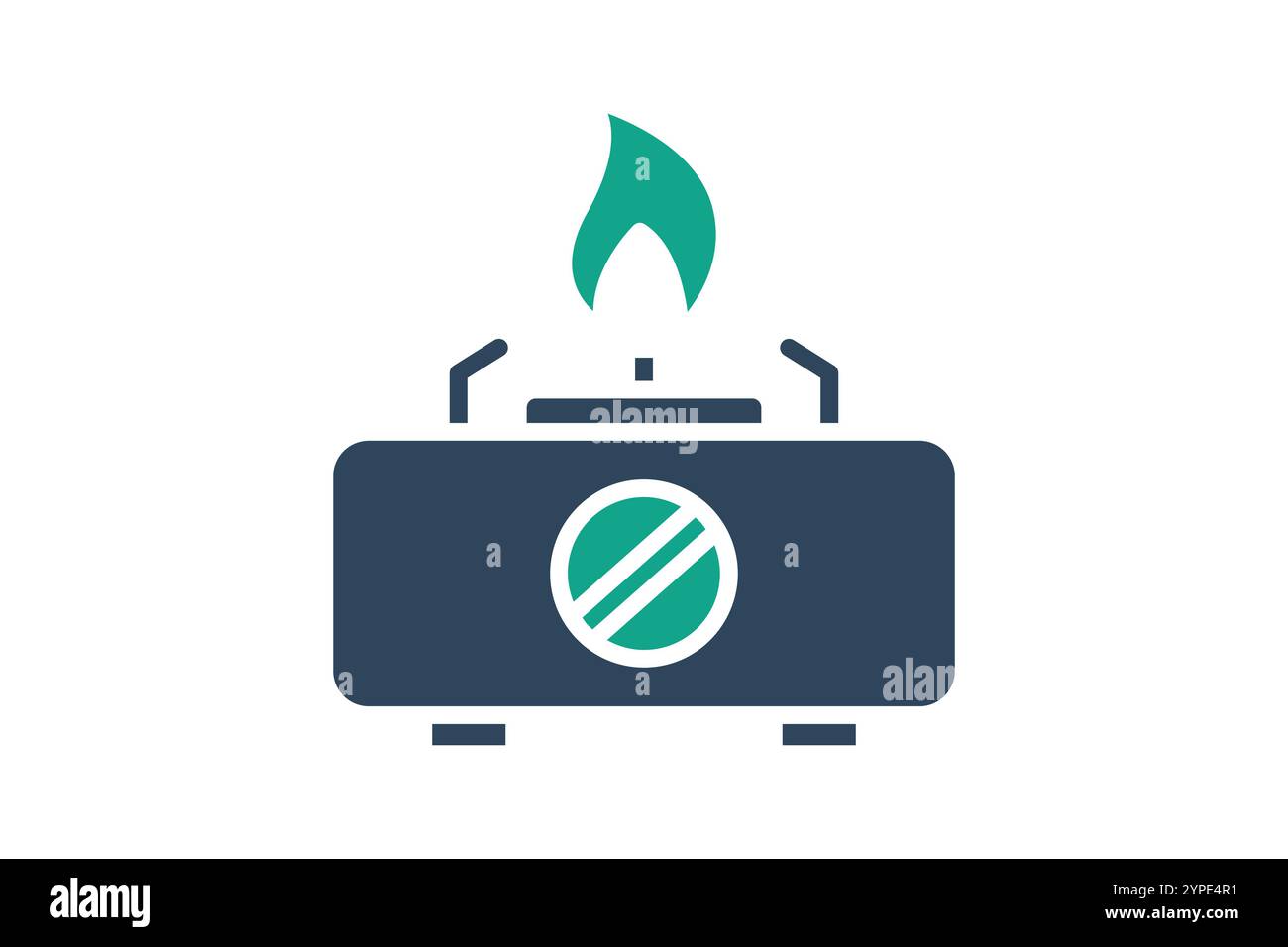 Stove icon. solid icon style. icon related to kitchen. meal elements vector illustration Stock Vector