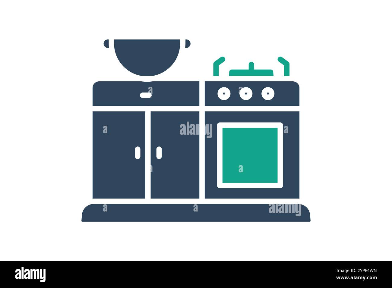 Kitchen icon. solid icon style. icon related to cooking. meal elements vector illustration Stock Vector