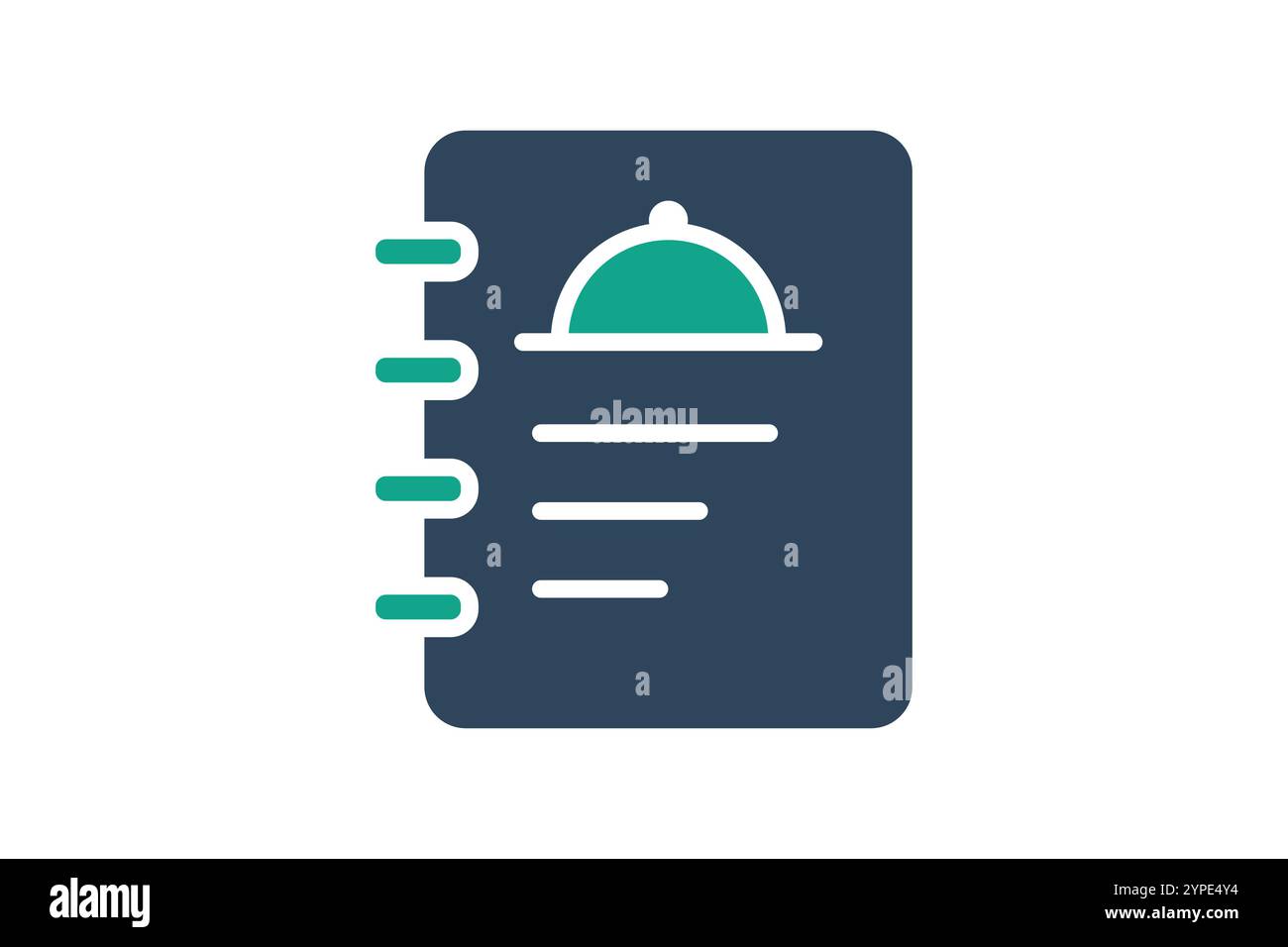 Menu icon. solid icon style. icon related to meal. food elements vector illustration Stock Vector