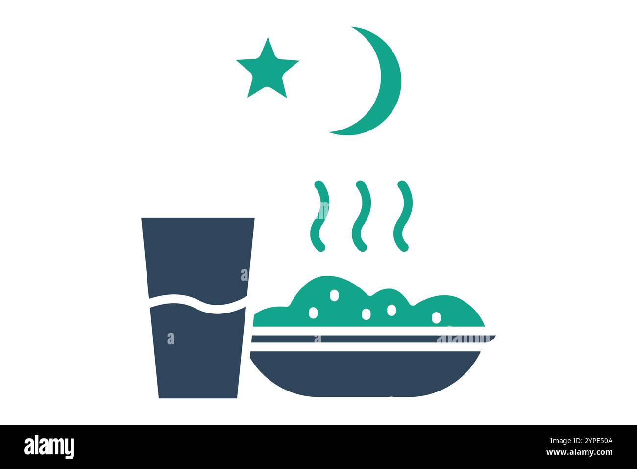 Dinner icon. solid icon style. icon related to meal. food elements vector illustration Stock Vector