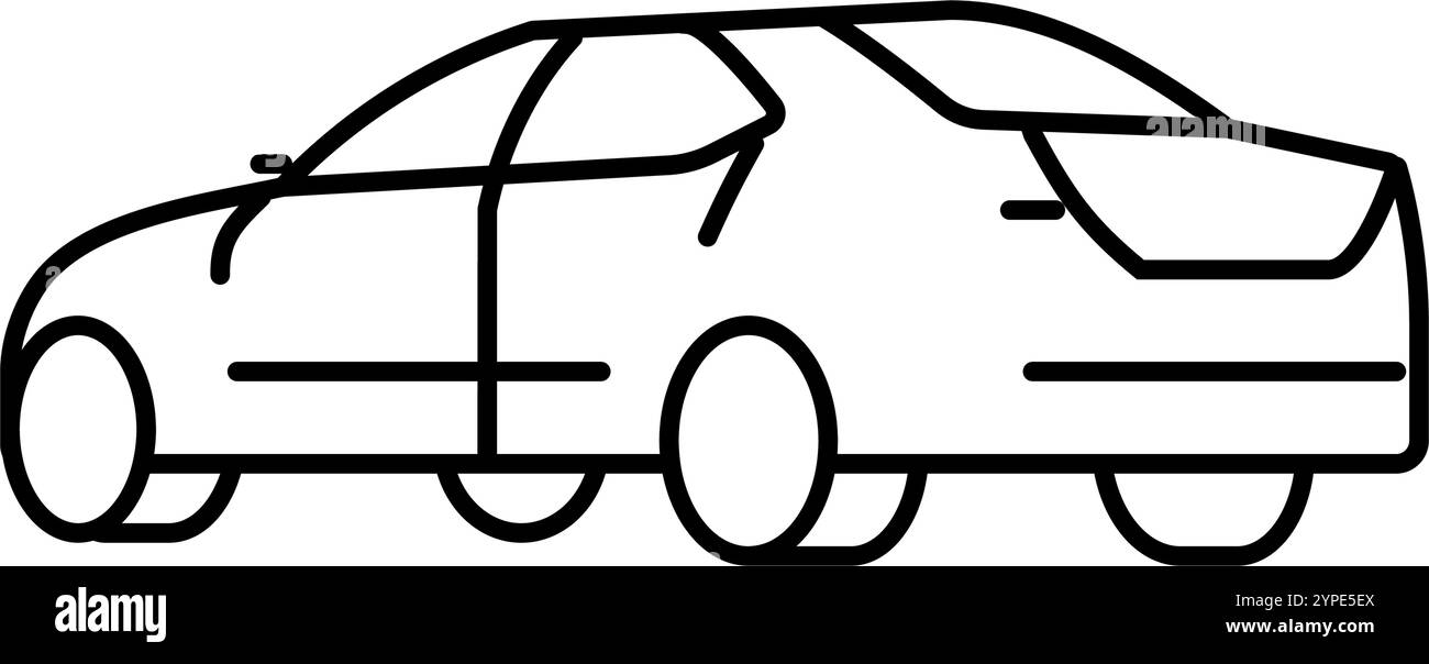speed car transport line icon vector illustration Stock Vector Image ...