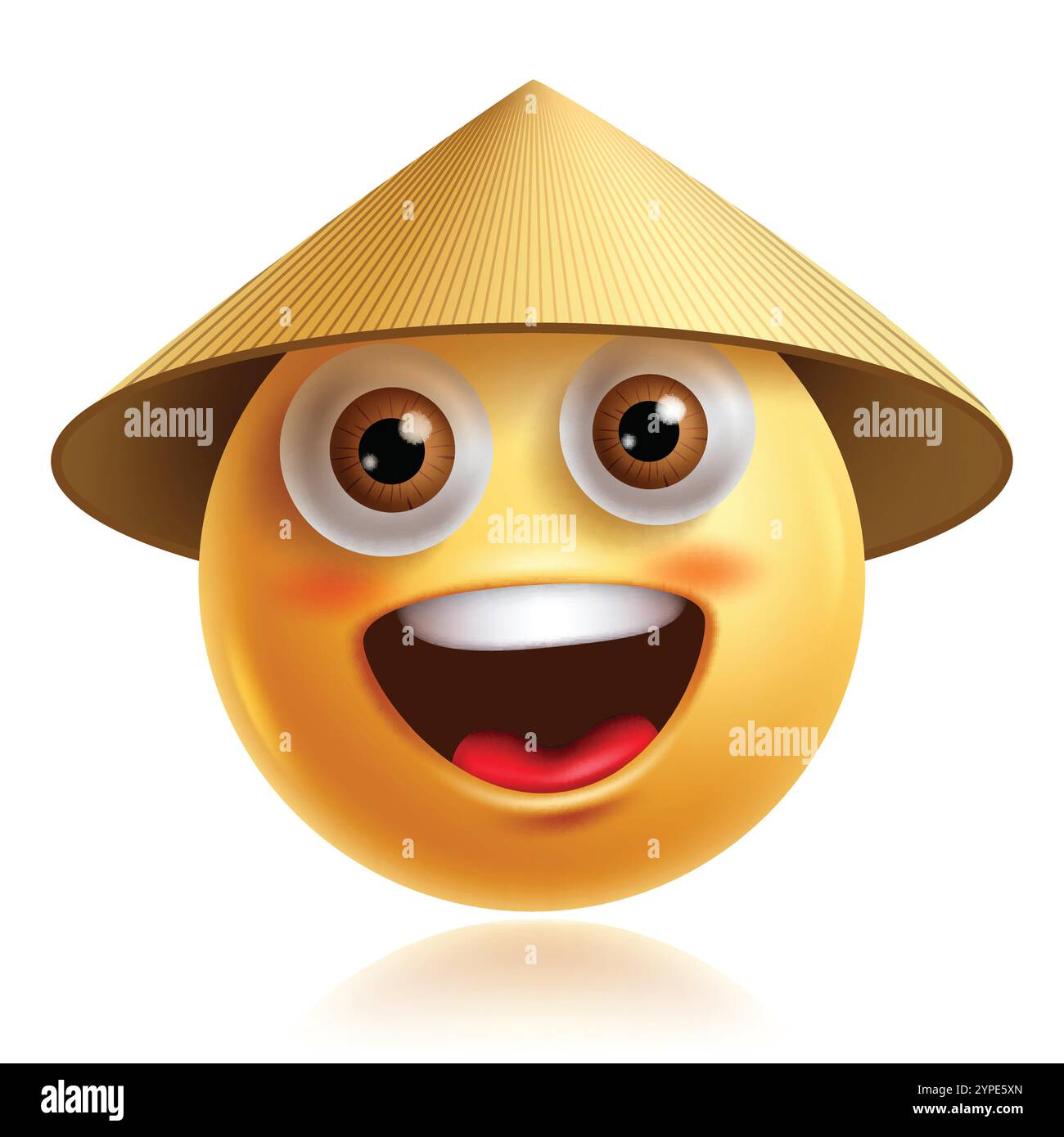 Happy asian emoji clipart 3d character. Asian emoji in happy face ...