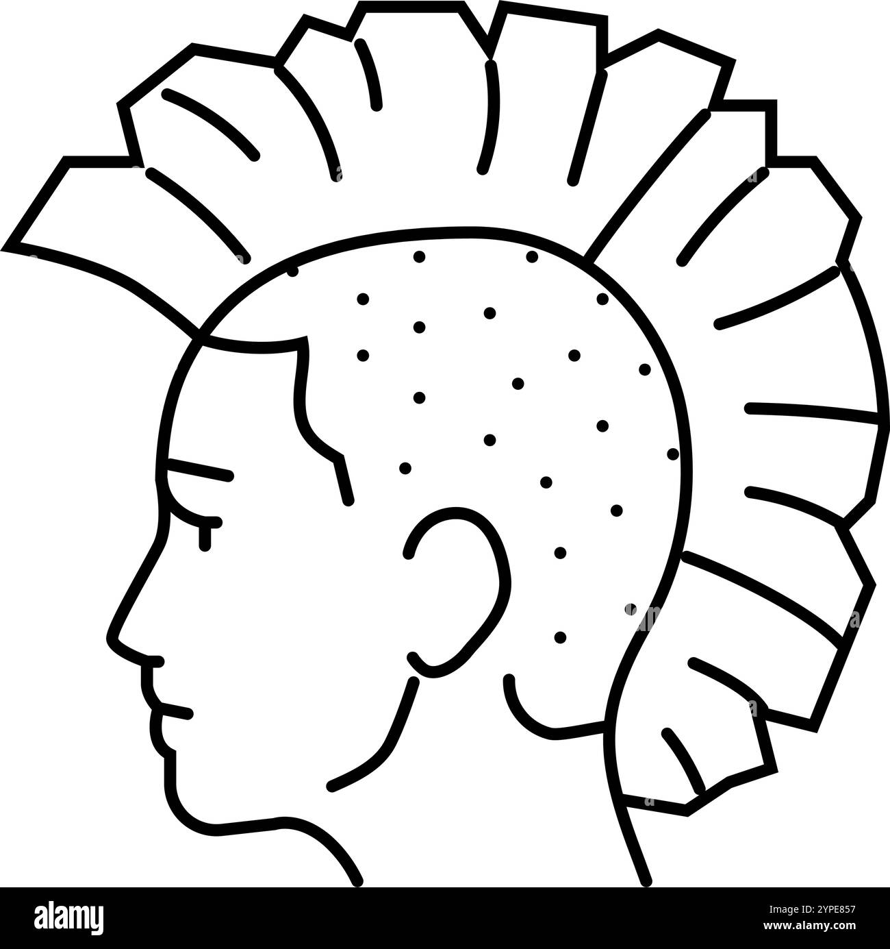 Mohawk style Black and White Stock Photos & Images - Alamy