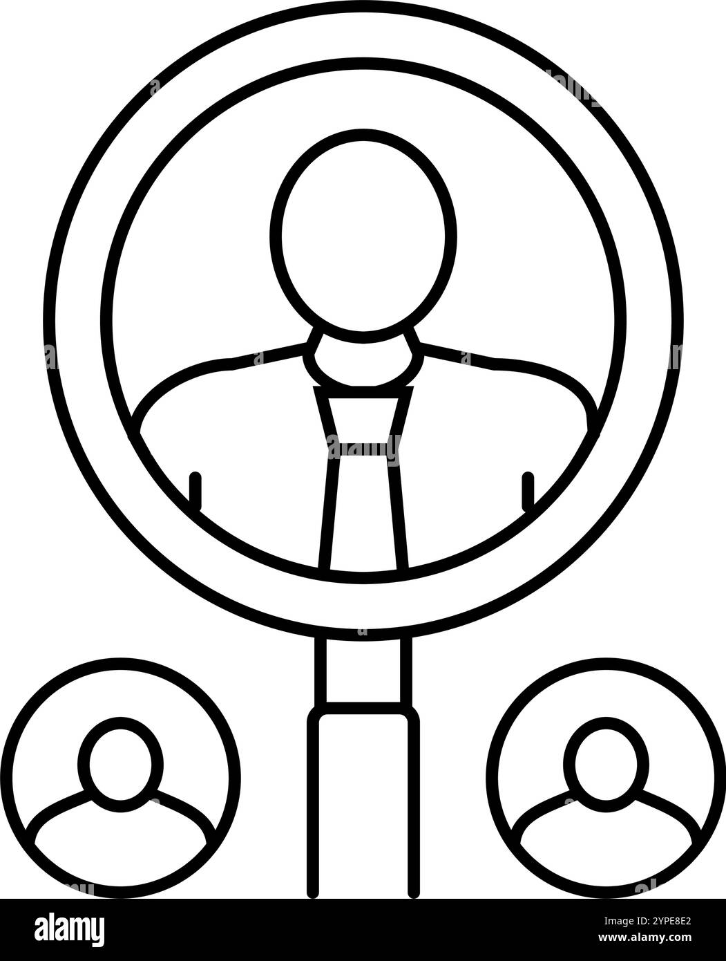 talent acquisition recruitment business line icon vector illustration ...