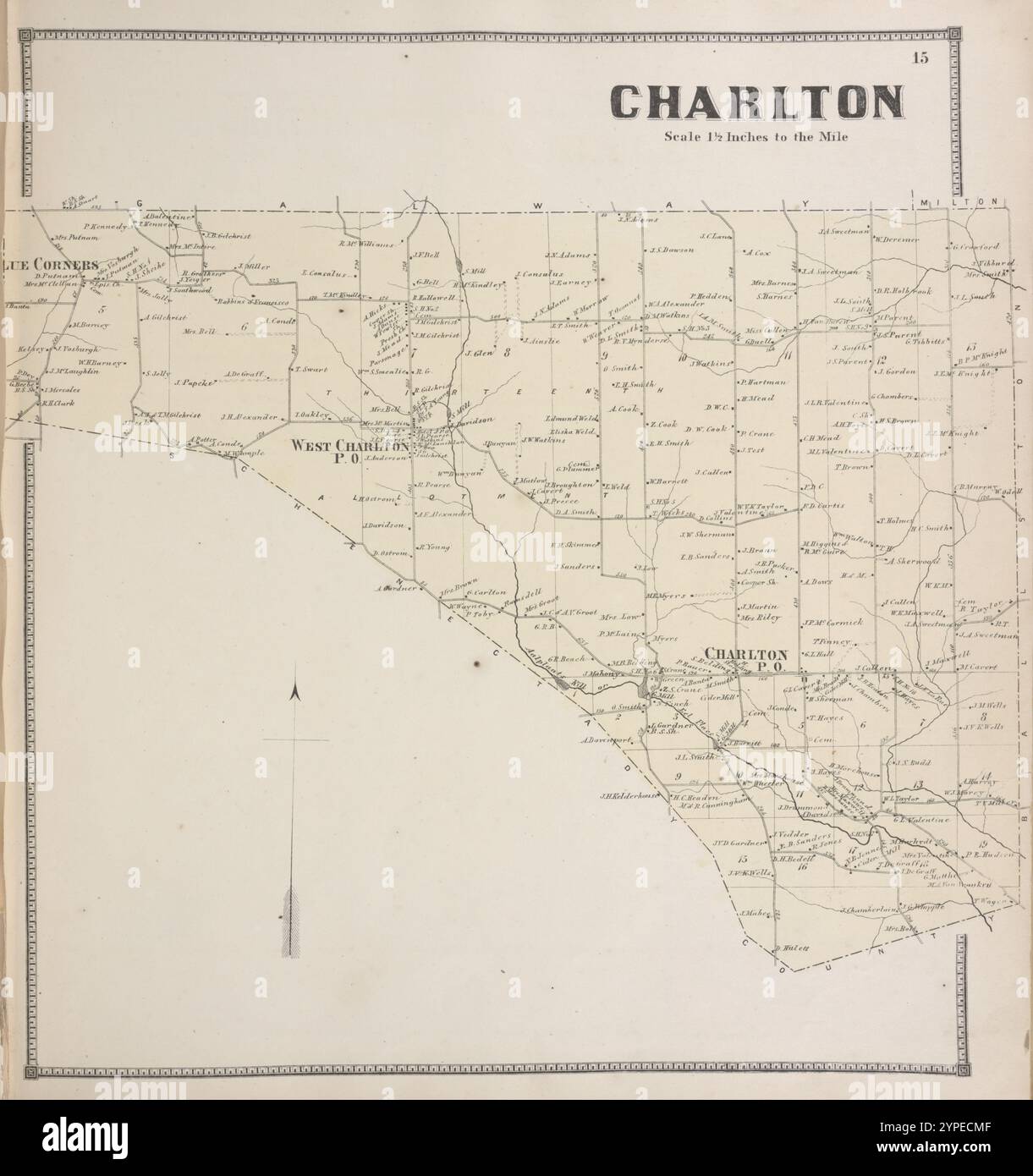 Charlton county map hi-res stock photography and images - Alamy