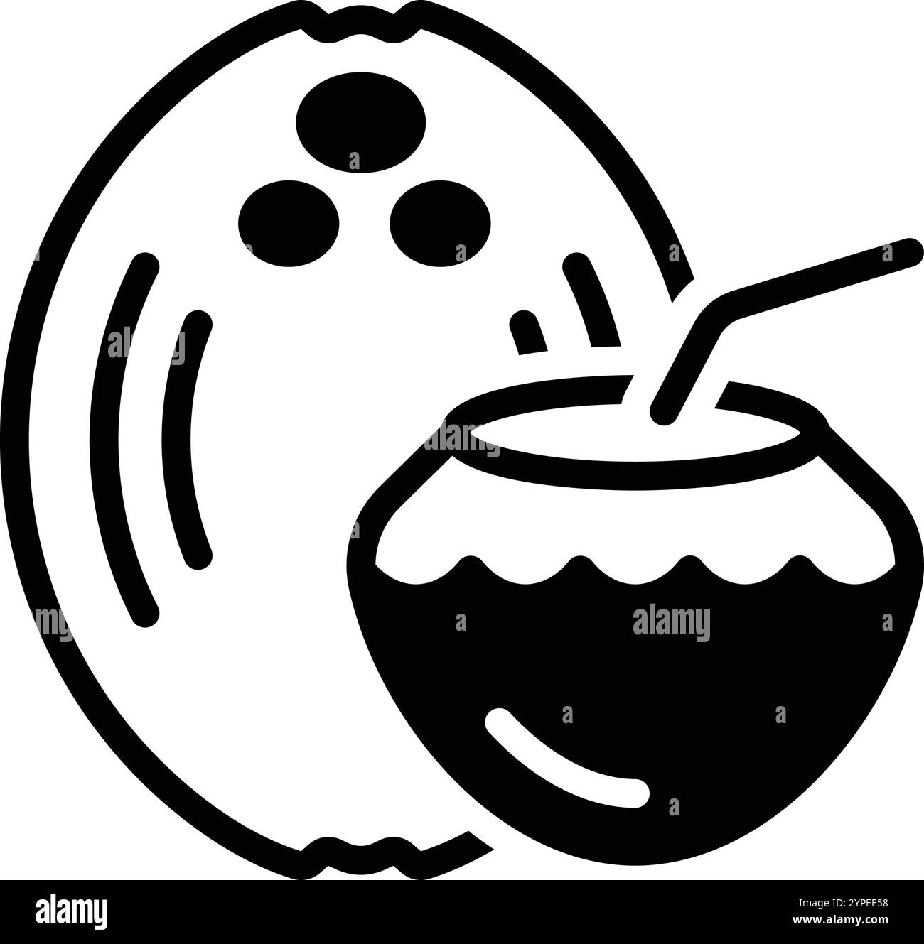 Icon for coconut, nucifera Stock Vector Image & Art - Alamy