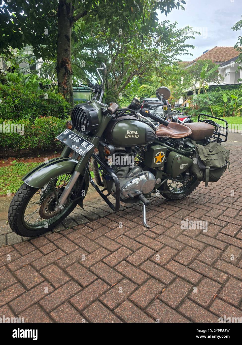 Motorcycle Classic - Royal Enfield Classic 500 - Smartphone Captured Stock Image