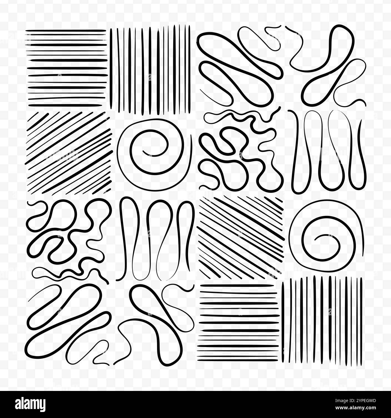 Hand drawn squiggly lines Stock Vector Images Alamy