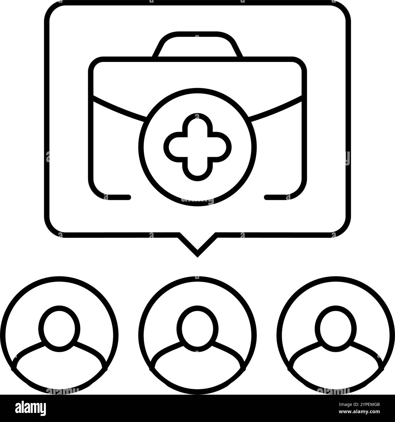 community engagement business process line icon vector illustration ...