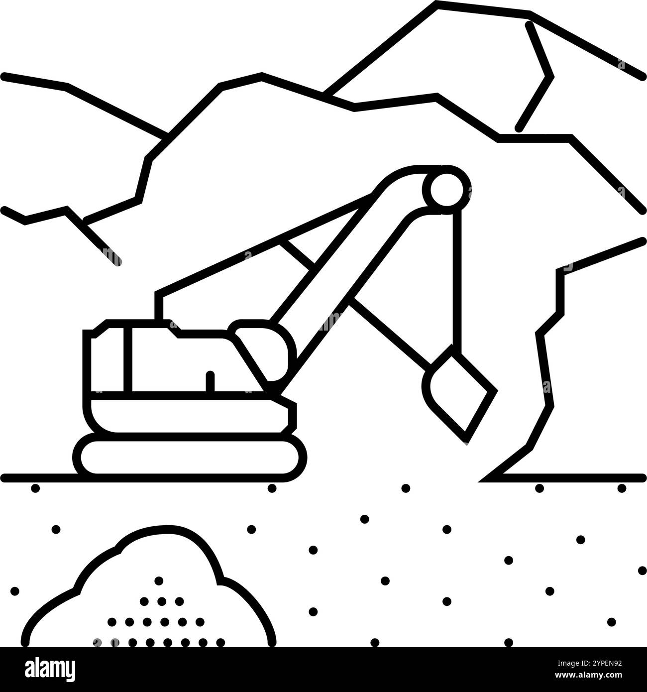 surface mining line icon vector illustration Stock Vector Image & Art ...