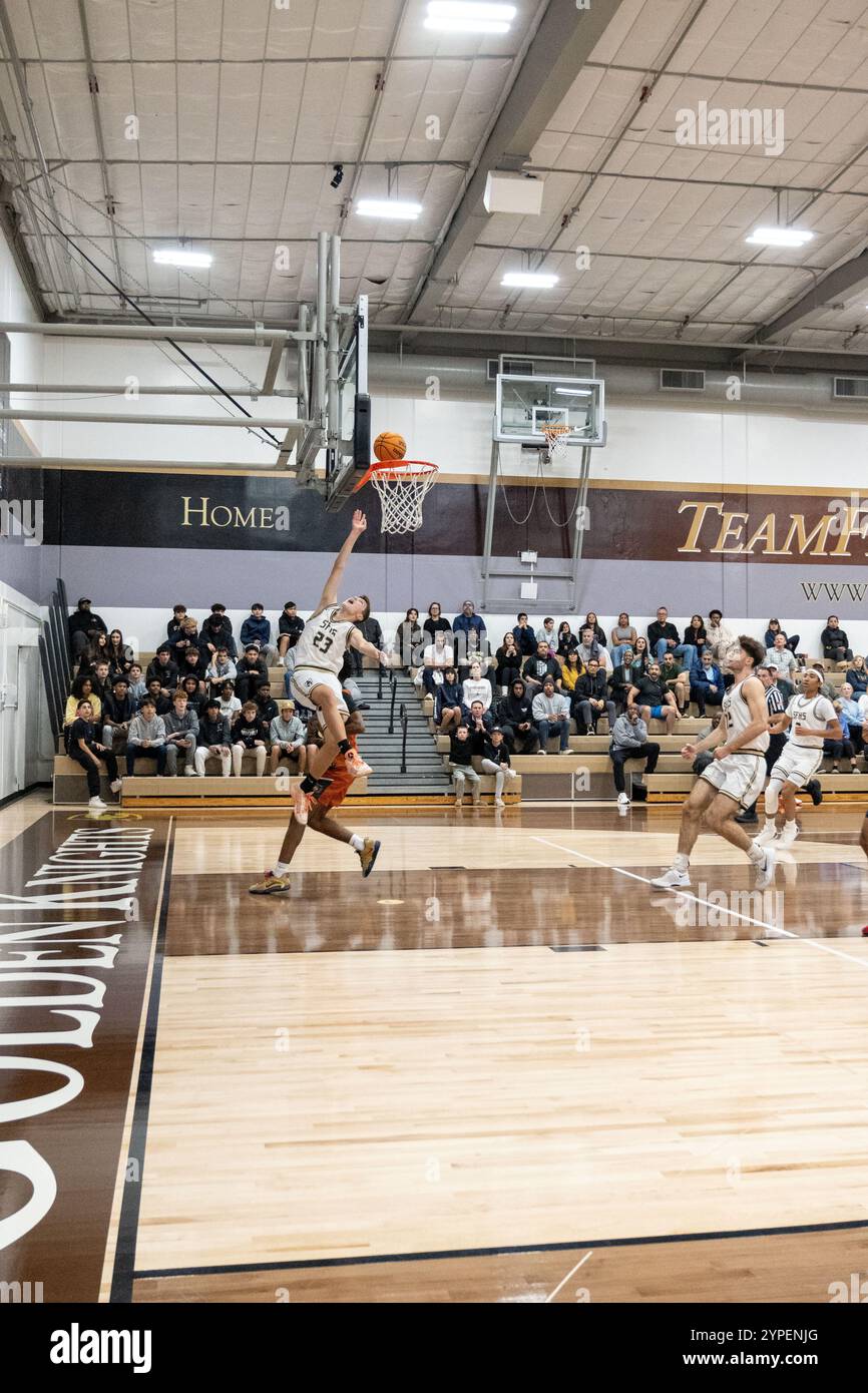 St. Francis High School La Cañada vs Orange Vista Boys Basketball Stock