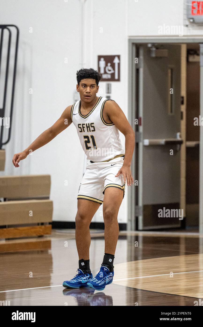 St. Francis High School La Cañada vs Orange Vista Boys Basketball Stock
