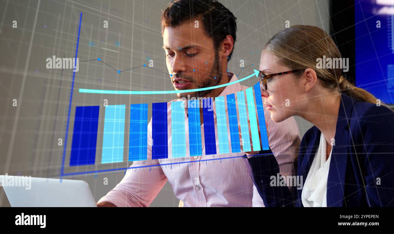 Analyzing data business professionals graphs hi-res stock photography ...