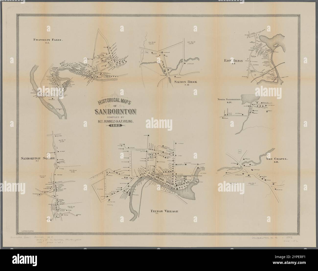 American historical maps hi res - Historical Maps Of Sanbornton 1882 2YPERF1 