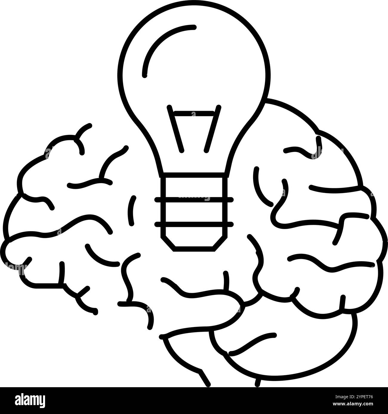 lightbulb brainstorm line icon vector illustration Stock Vector Image ...
