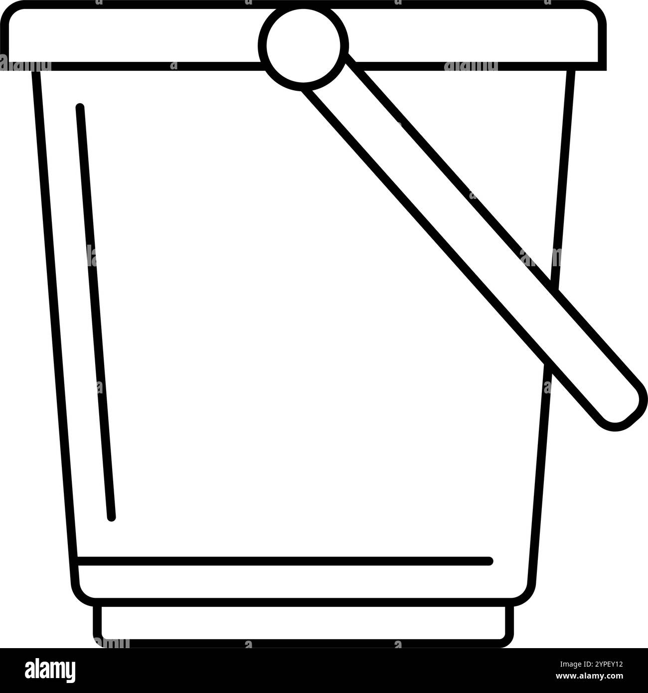 bucket plastic package line icon vector illustration Stock Vector Image ...