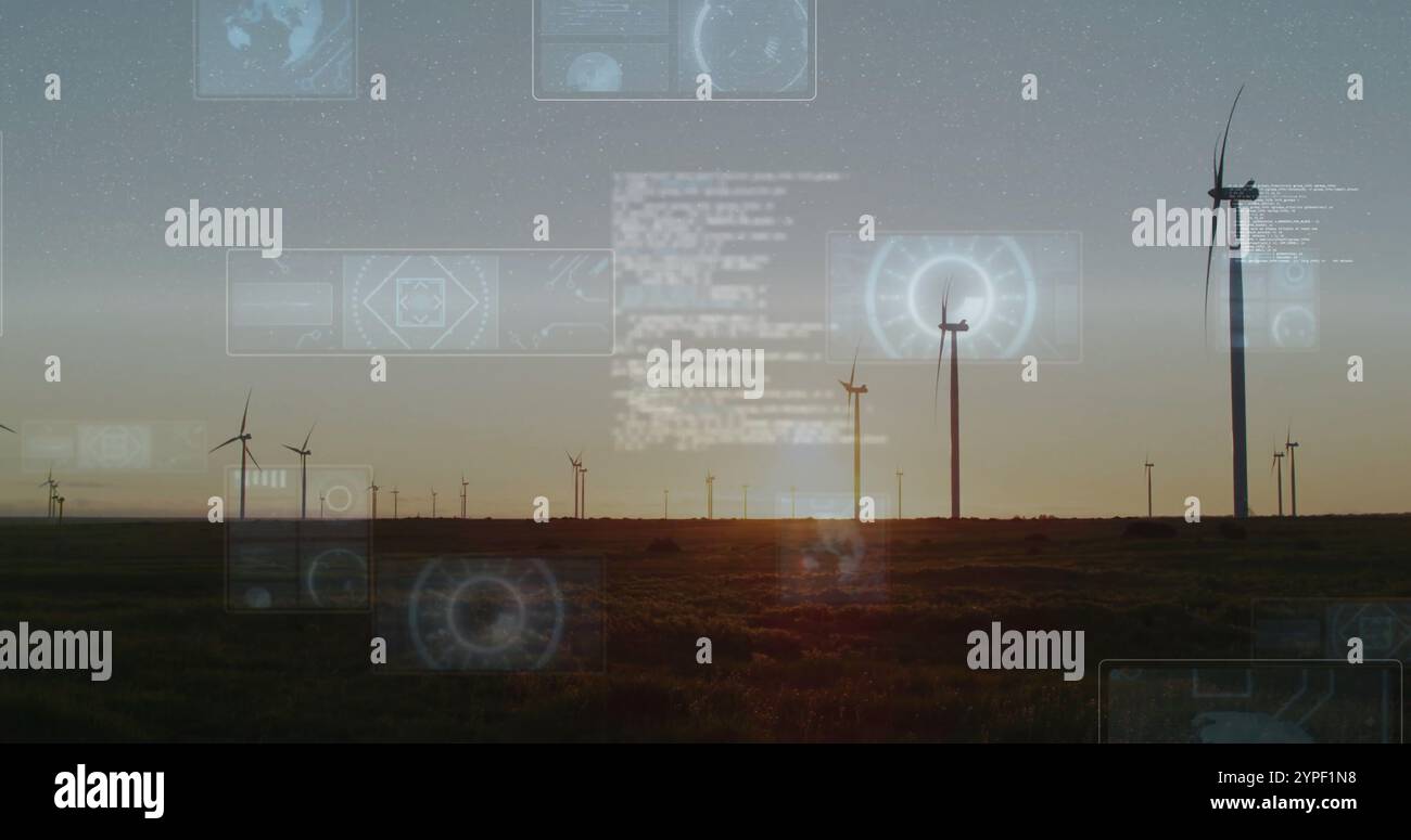 Wind turbines generating energy data hi-res stock photography and ...