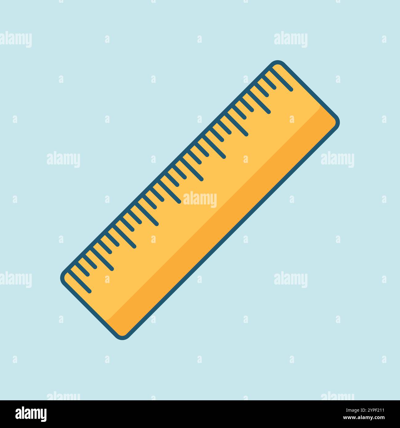 Metric measurement icon in flat style. Measure scale vector ...