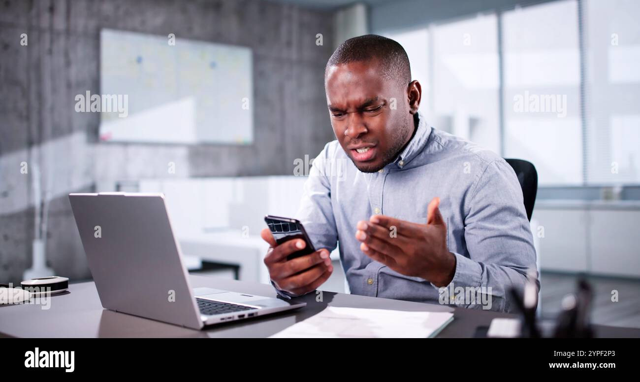 Scam Message. Email Text Mistake Fail. Online Payment Stock Photo
