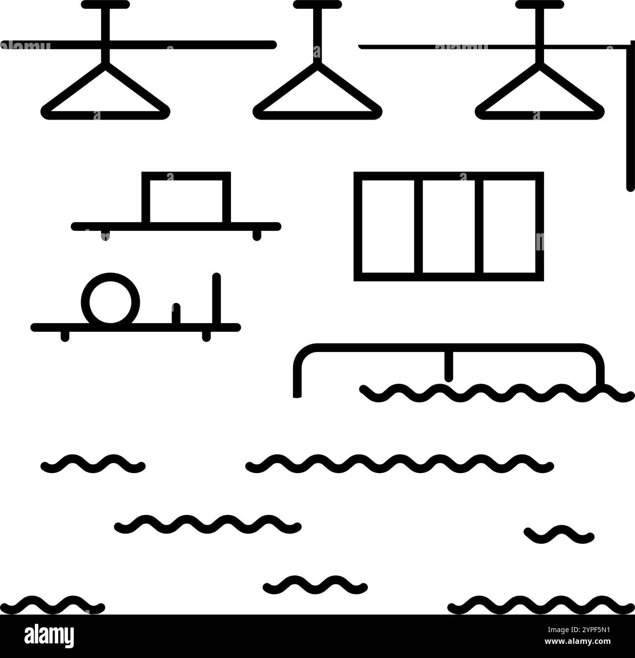 water damage disaster line icon vector illustration Stock Vector Image ...
