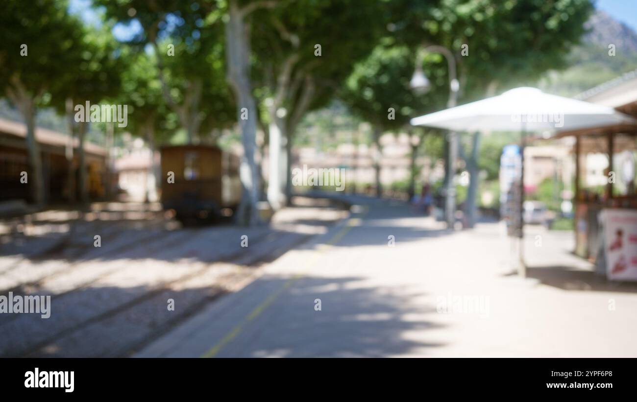 Defocused street view in mallorca hi-res stock photography and images ...