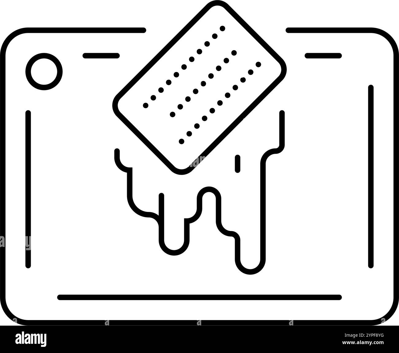 clean cutting board food safety line icon vector illustration Stock ...