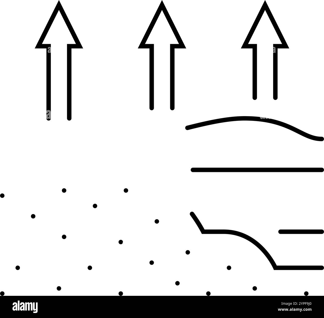 storm surge hurricane disaster line icon vector illustration Stock ...