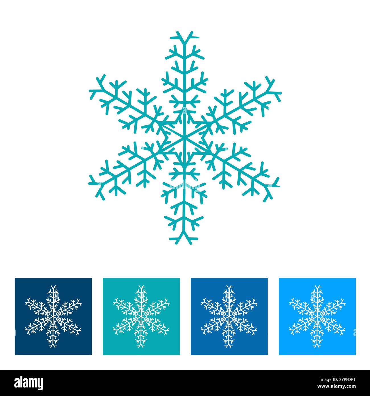 Snowflake. New Year icon. Vector illustration Stock Vector