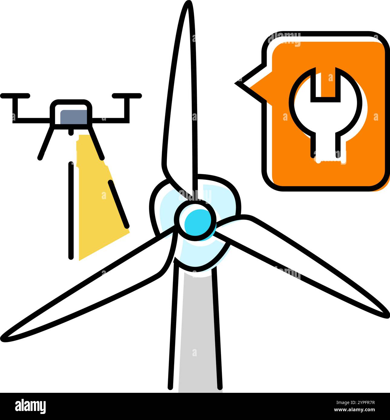turbine inspection color icon vector illustration Stock Vector Image ...