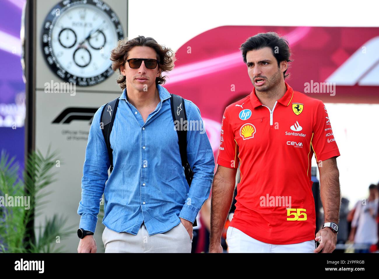 Doha, Qatar. 30th Nov, 2024. (L to R): Roberto Mehri (ESP) with Carlos ...