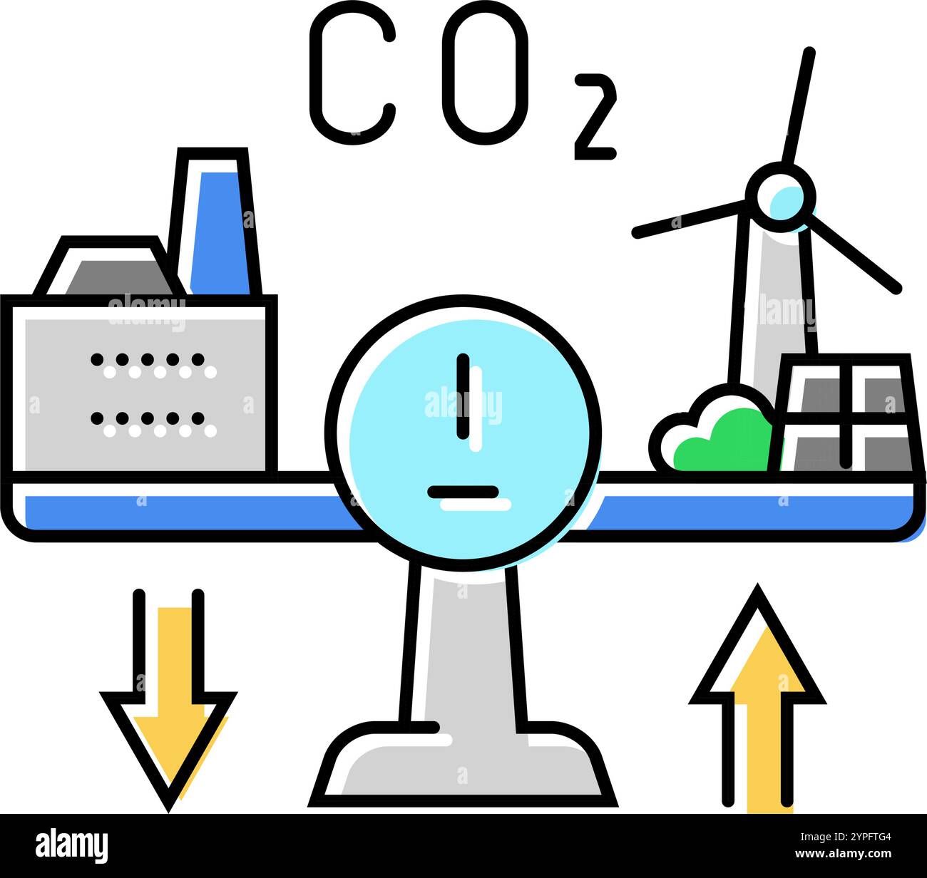 offset carbon color icon vector illustration Stock Vector Image & Art ...
