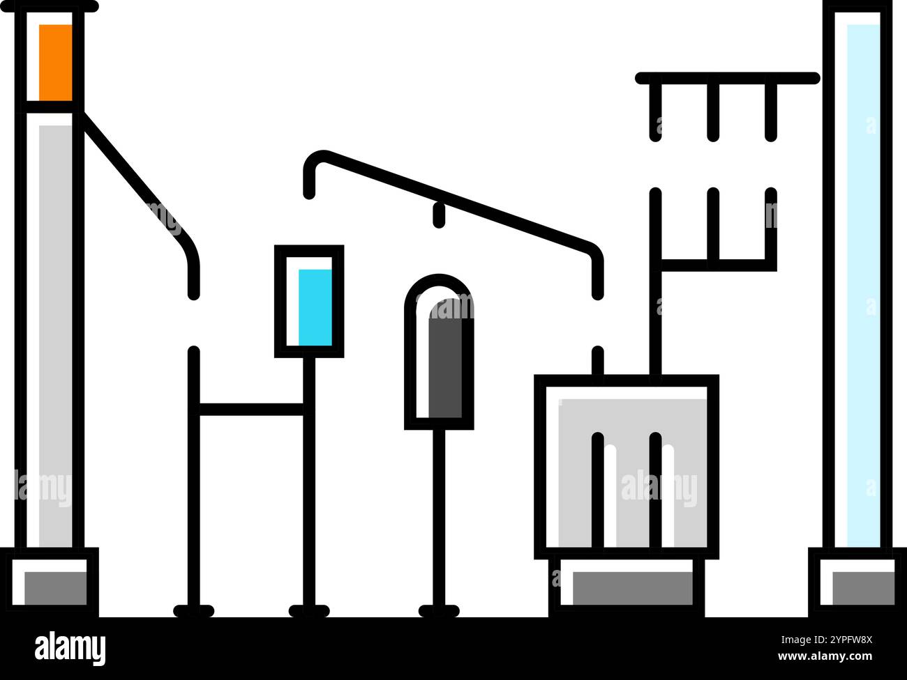 substation electric grid color icon vector illustration Stock Vector ...