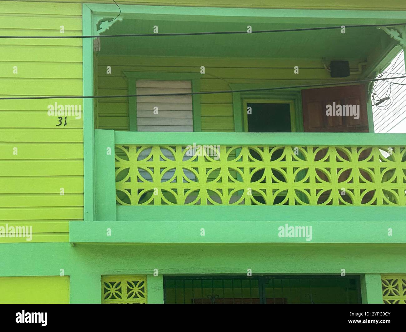 Apartment in Belize City, Belize, Central America - Smartphone Captured Stock Image
