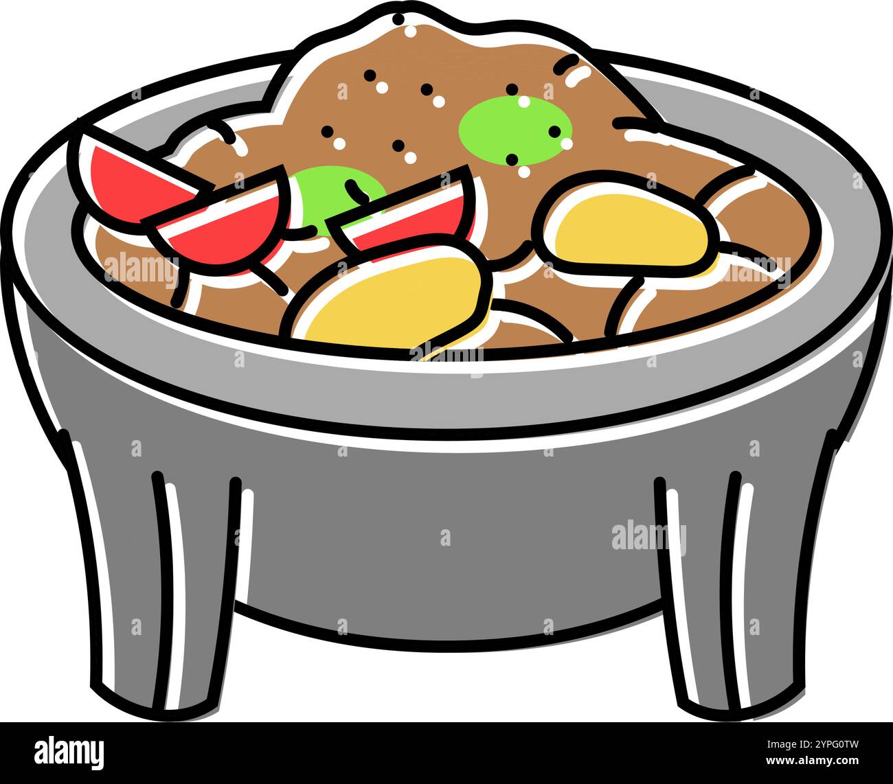 huevos rancheros mexican cuisine color icon vector illustration Stock ...