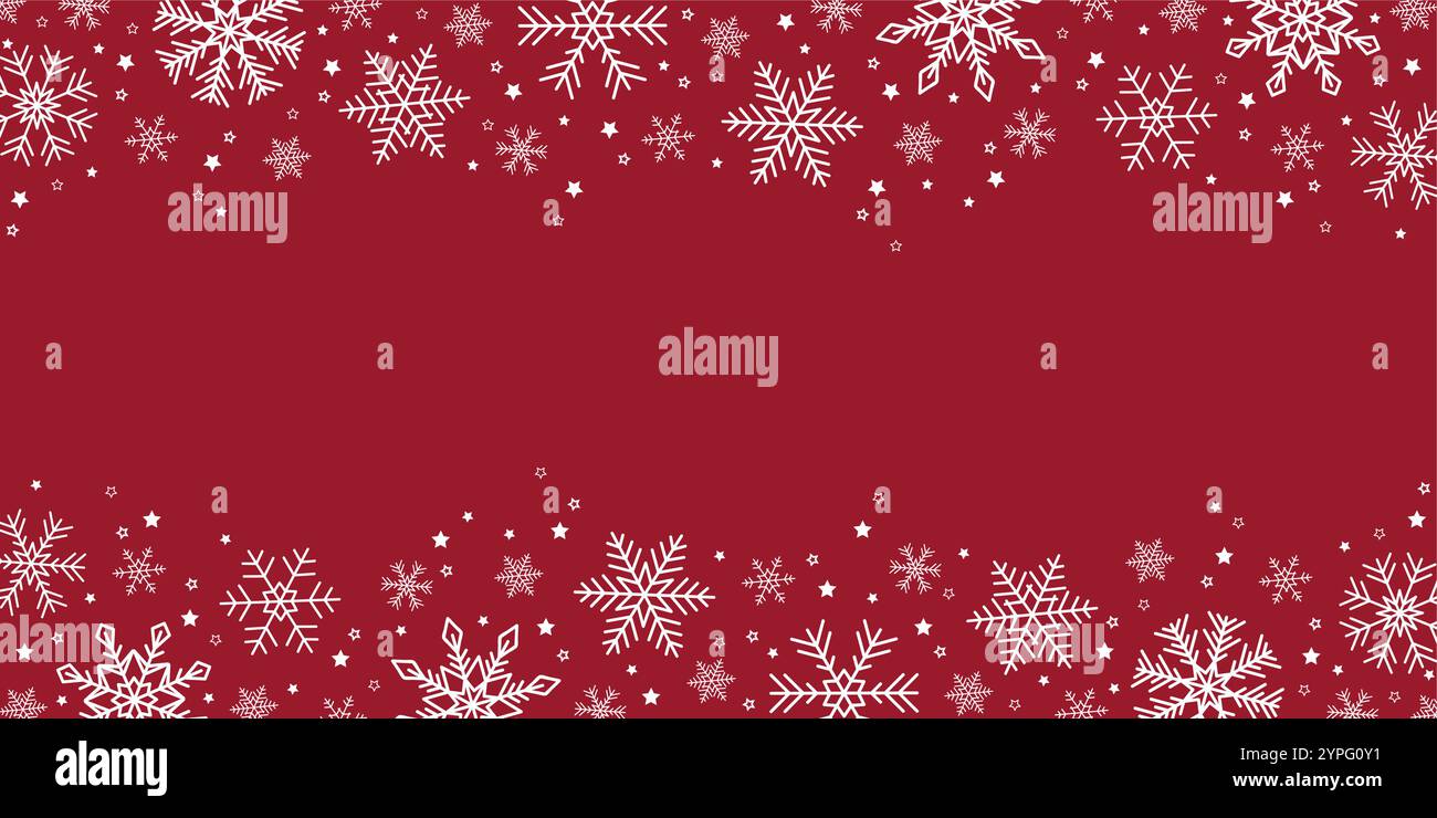 bright banner christmas card with snowflake border vector illustration ...