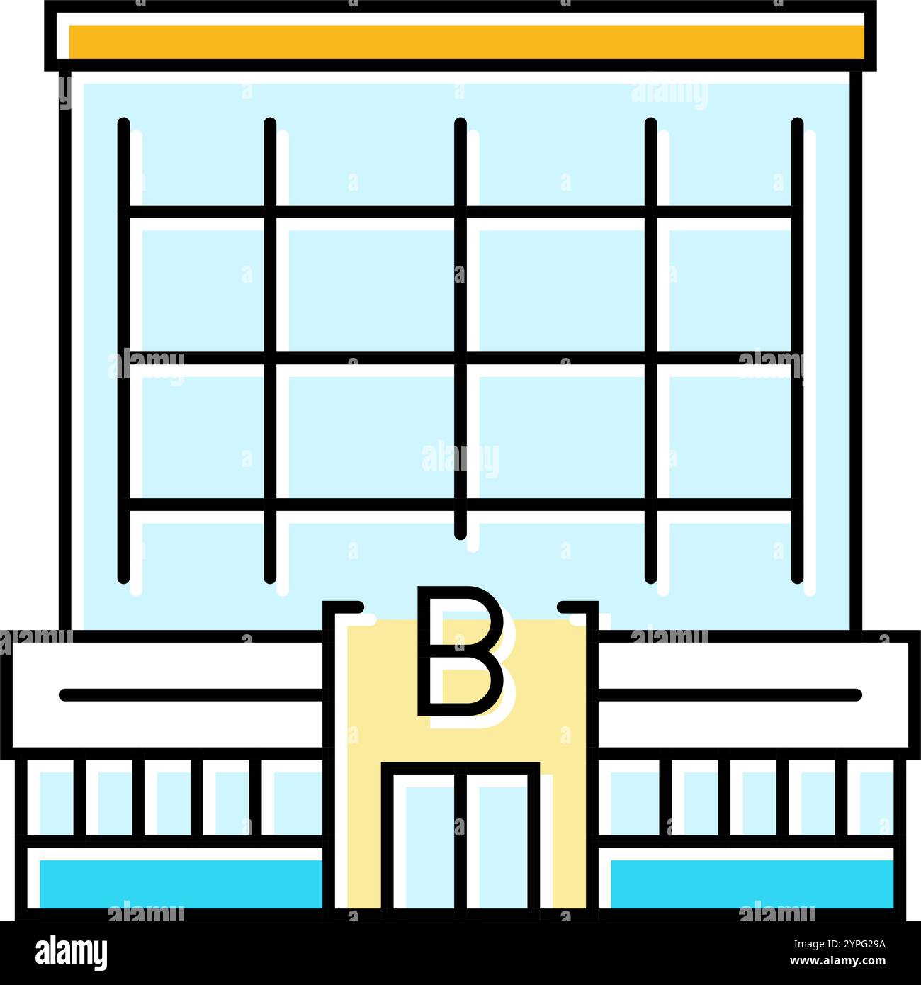 urban bank building color icon vector illustration Stock Vector Image ...