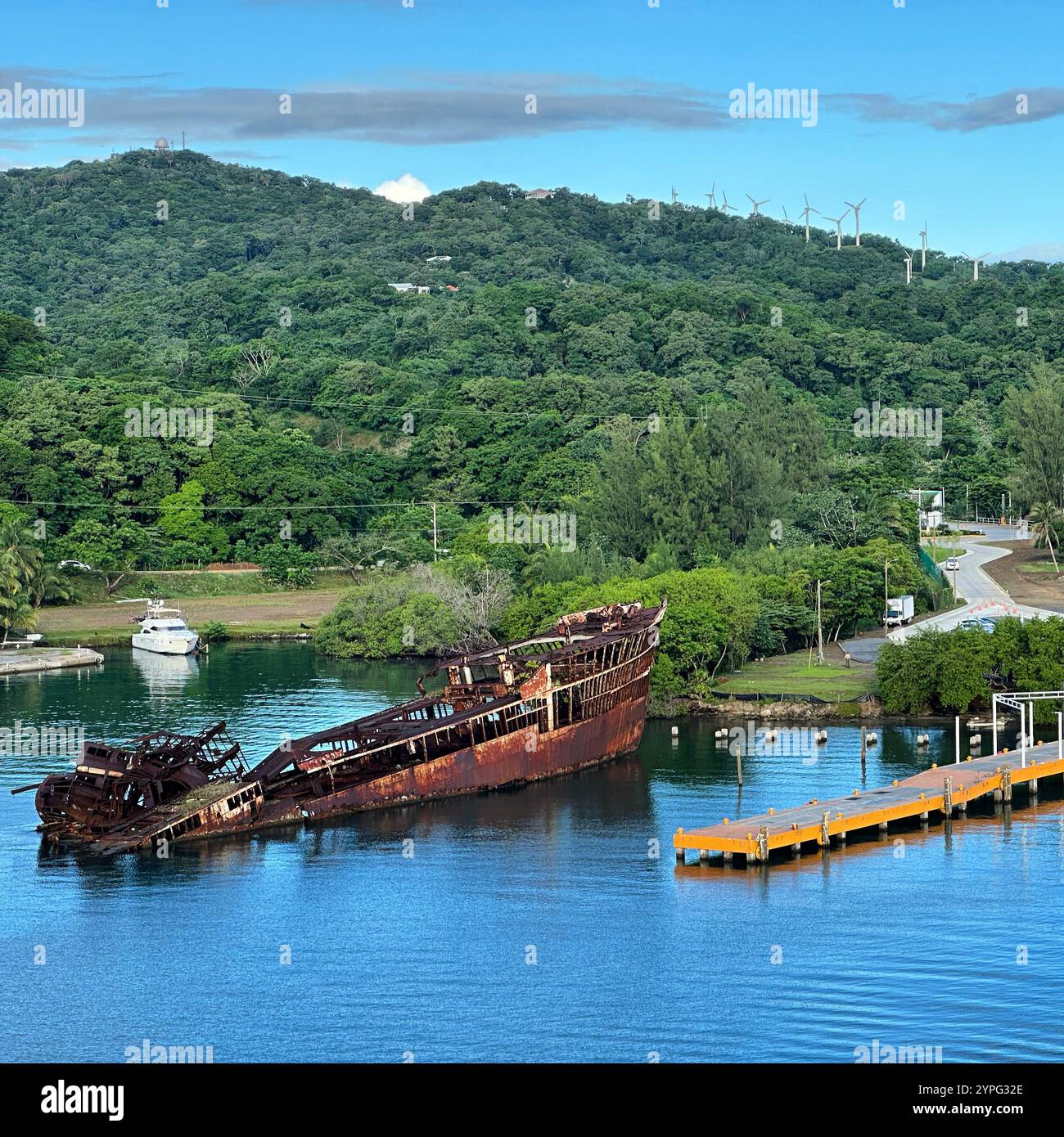 Mahogany Bay, Roatan, Bay Islands, Honduras, Central America - Smartphone Captured Stock Image
