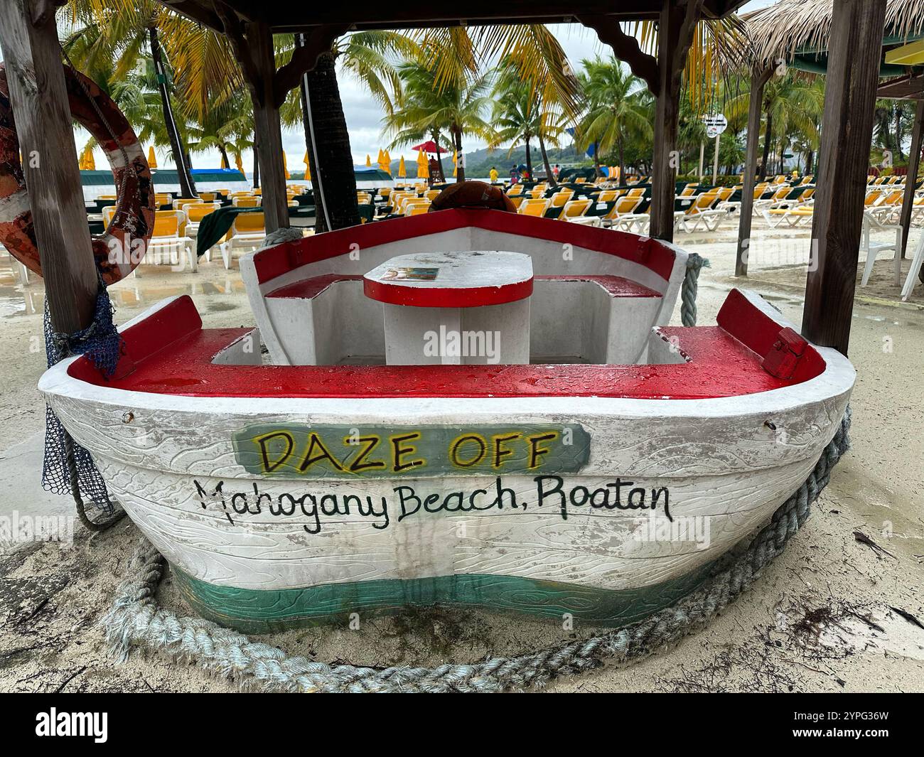 Mahogany Bay, Roatan, Bay Islands, Honduras, Central America - Smartphone Captured Stock Image