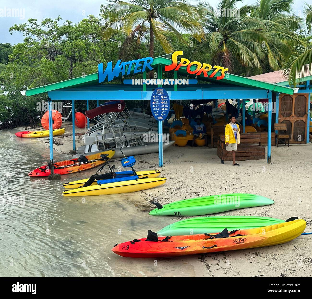 Mahogany Bay, Roatan, Bay Islands, Honduras, Central America - Smartphone Captured Stock Image