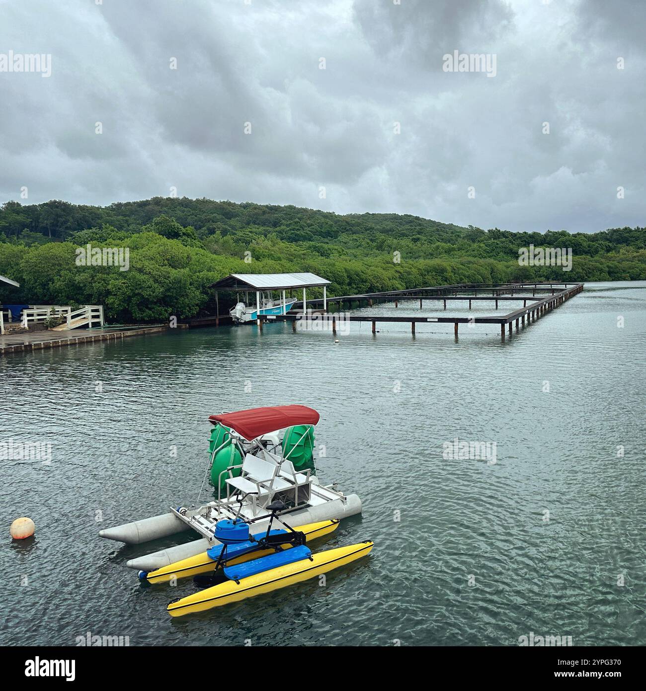Mahogany Bay, Roatan, Bay Islands, Honduras, Central America - Smartphone Captured Stock Image