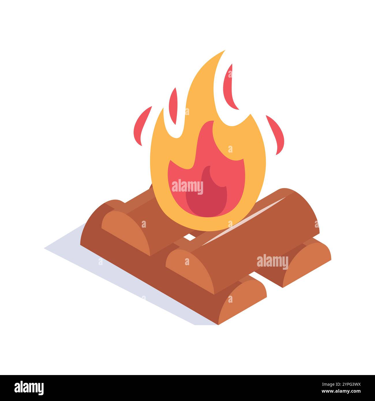 Modern fireplace lit Stock Vector Images - Alamy