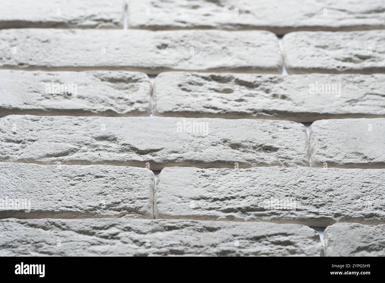 White brick wall texture or background Stock Photo