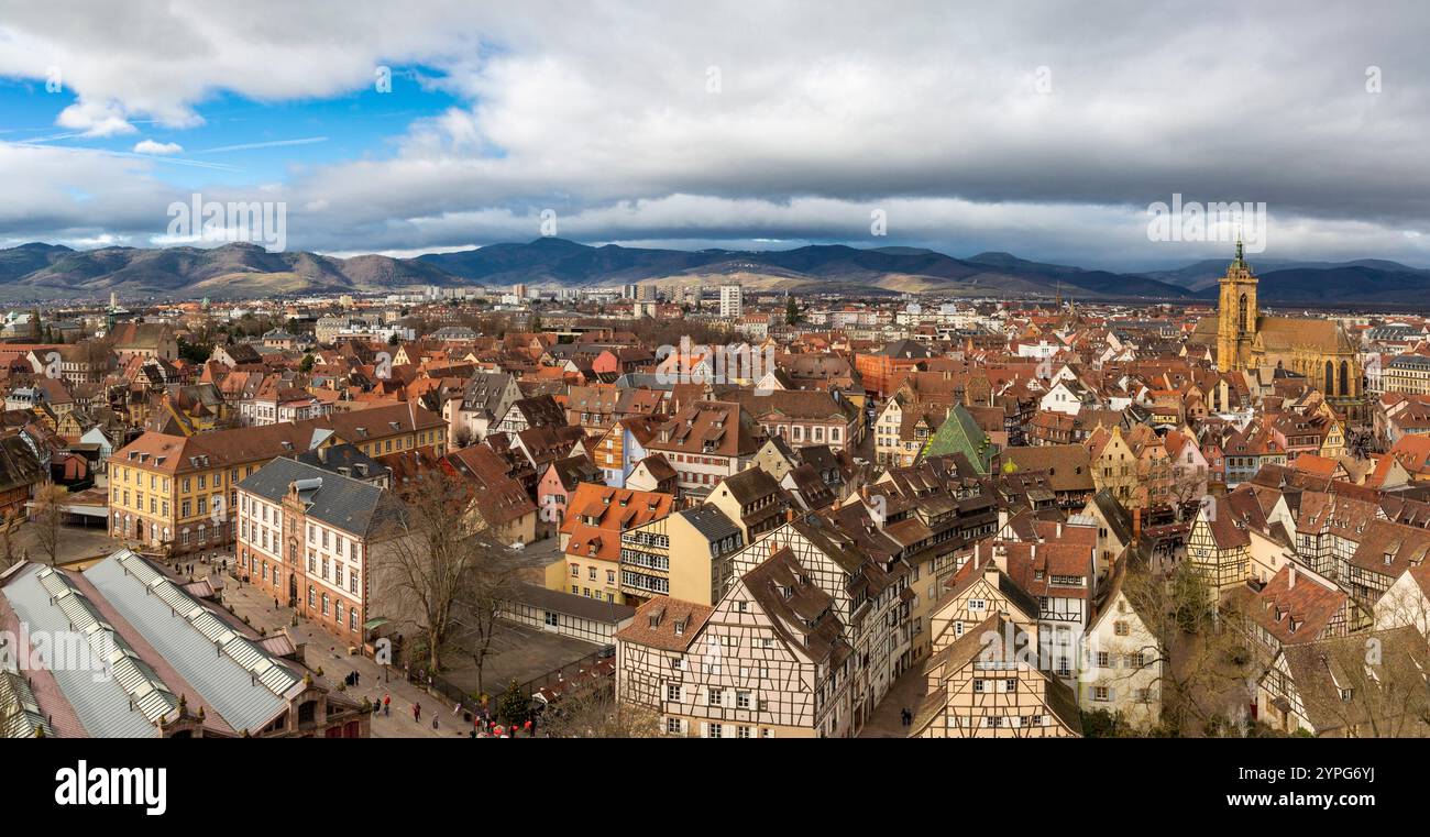 Aerial view of Colmar city during Christmas holidays Stock Photo - Alamy