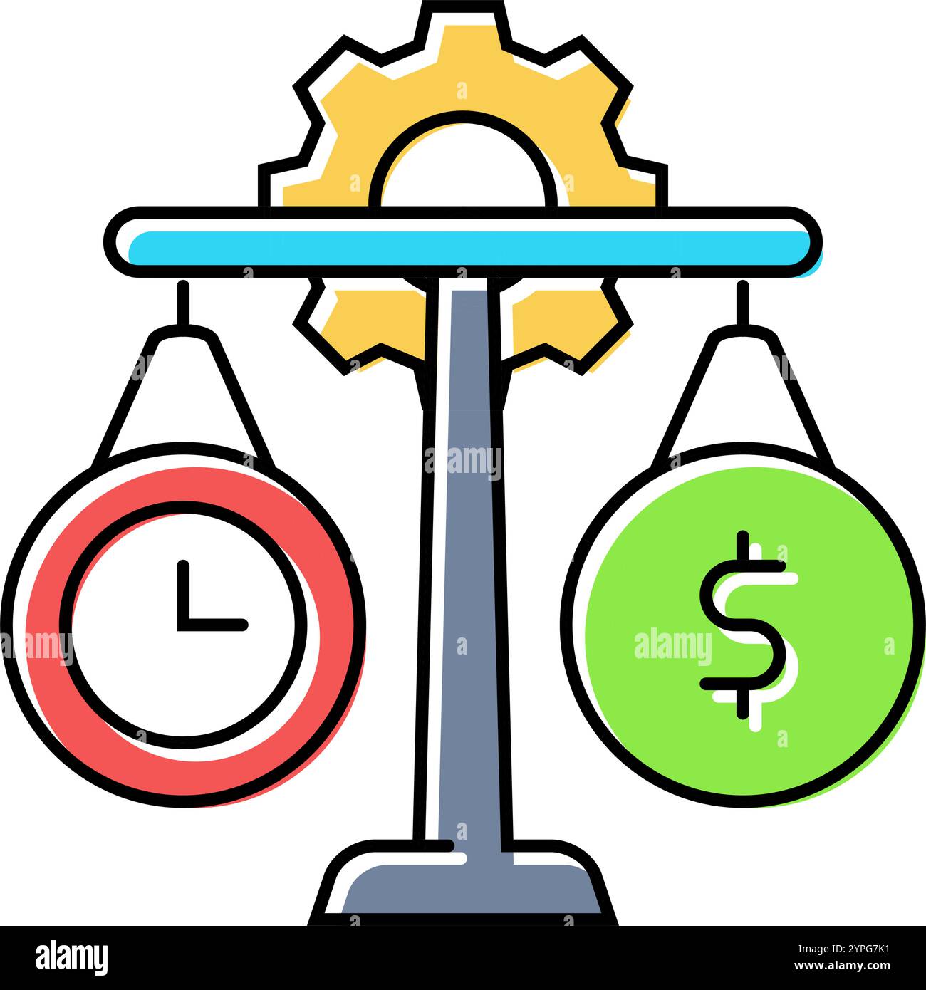 equity time management color icon vector illustration Stock Vector ...