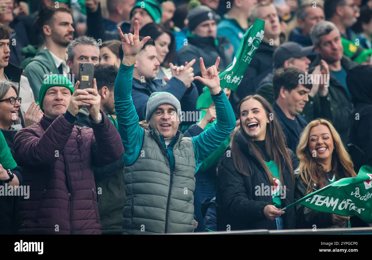 Ireland fans in the stands during the Autumn International match at the ...