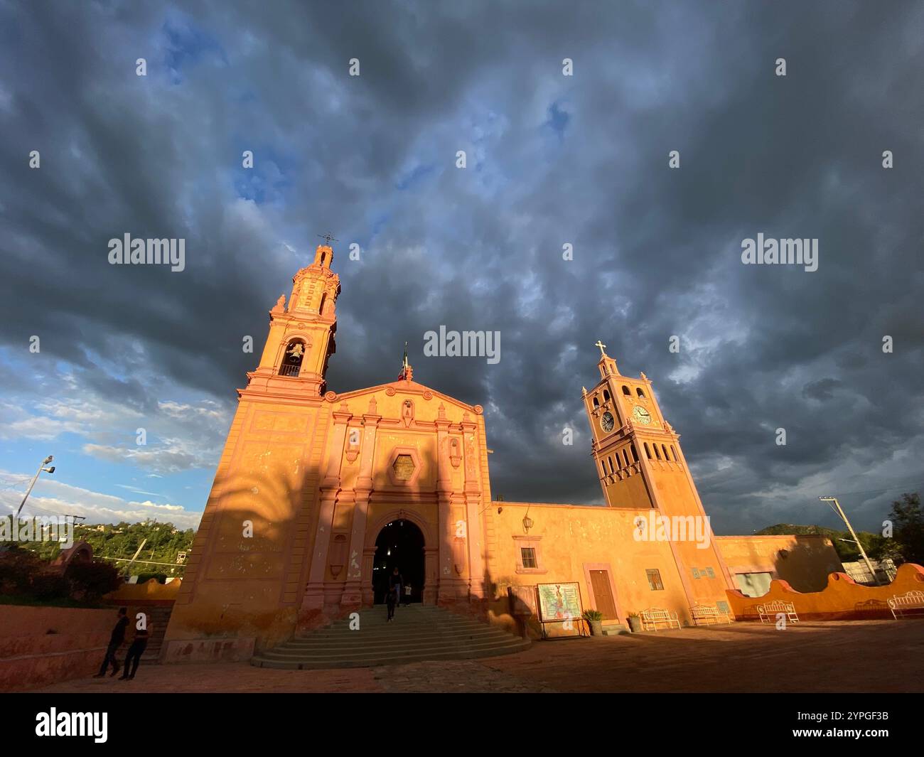 The church of San Miguel de las Tetillas, Villa Progreso, Ezequiel Montes, Queretaro, Mexico Stock Photo