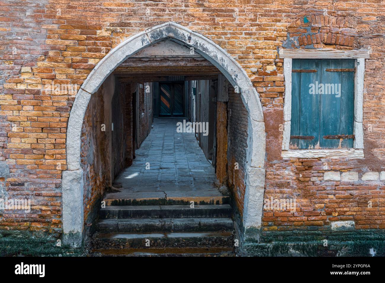 Doors and windows of ancient colorful Venetian houses Stock Photo - Alamy