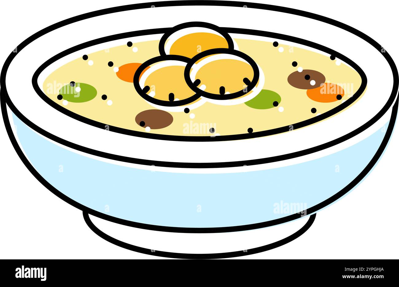 clam chowder sea cuisine color icon vector illustration Stock Vector ...