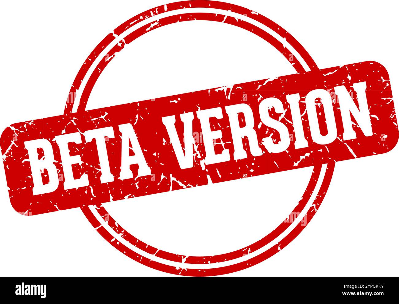 beta version round stamp isolated on transparent background. beta version stamp Stock Vector
