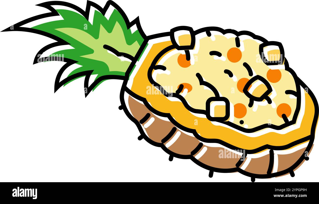 Pineapple fried rice Stock Vector Images - Alamy